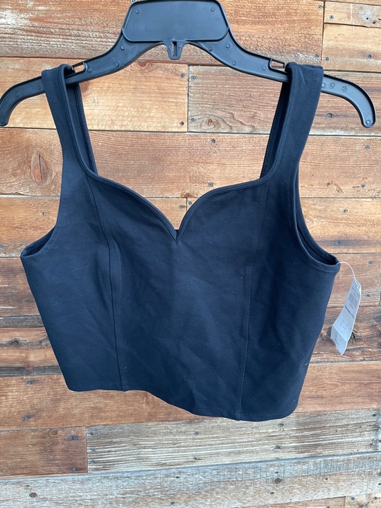 Abercrombie & Fitch Black Sweetheart Crop Top - Picture 2 of 4